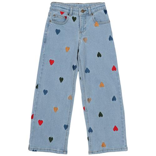 The New Nessa Brede Jeans Light Blue Denim 11-12 Y  Blå  11-12 år  kvinde