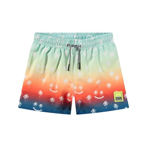 Molo Niko Board Shorts Palmtree Smile 98/104 cm  Blå  98/104 cm  Unisex