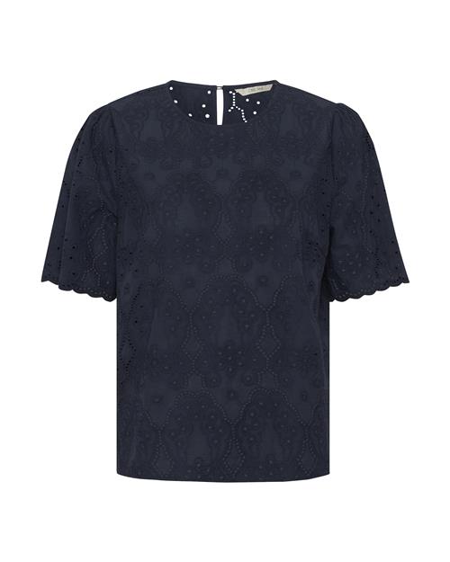 Se Cream Bluse 'Fina'  navy ved About You