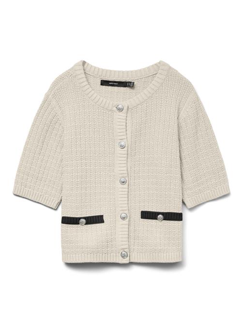 VERO MODA Cardigan 'VMHarper'  ecru / sort