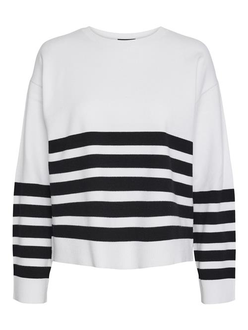 Se PIECES Pullover 'PCPenelope'  sort / hvid ved About You