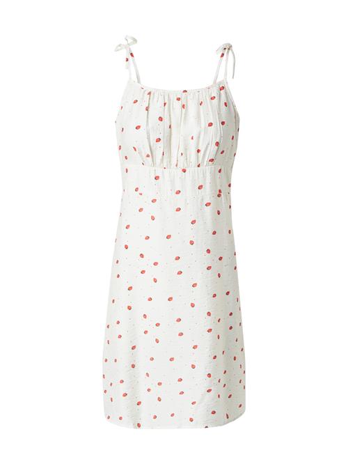 VERO MODA Sommerkjole 'VMOdette'  mørkegrøn / blodrød / hvid