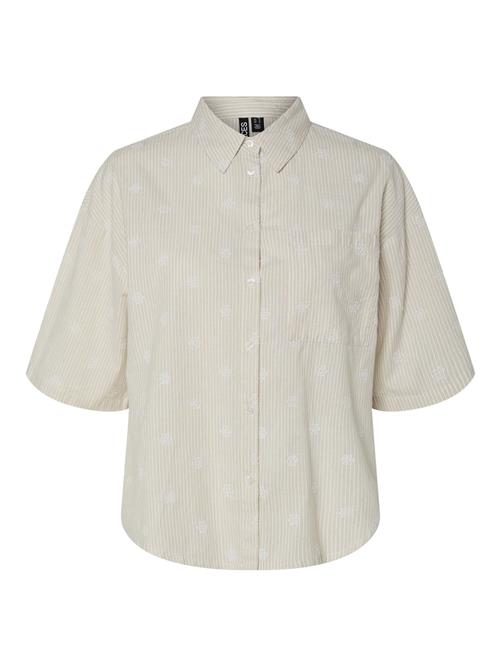 PIECES Bluse 'Emma'  beige / sand / hvid