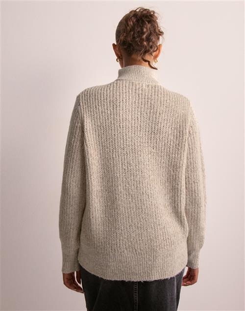 OBJECT - Beige - Objnova Stella Zipper Pullover Noos