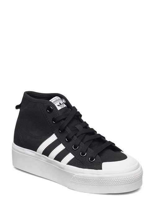 Se Nizza Platform Mid Adidas Originals Black ved Booztlet