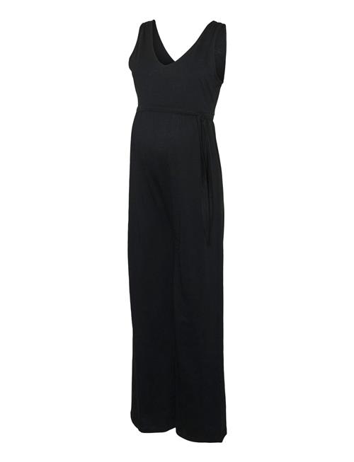 Se Mlivy Sl Jrs V-Neck Jumpsuit Noos Mamalicious Black ved Booztlet