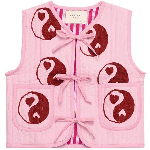 Sissel Edelbo Honey MINI Vest Yin & Yang Pink 3-4 Y  Lyserød  3-4 år  kvinde