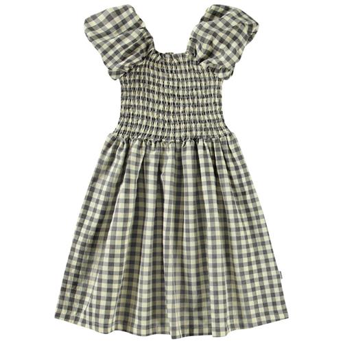 Molo Cherisla Short-Sleeved Dress Sun Check 122/128 cm  Gul  122/128 cm  kvinde