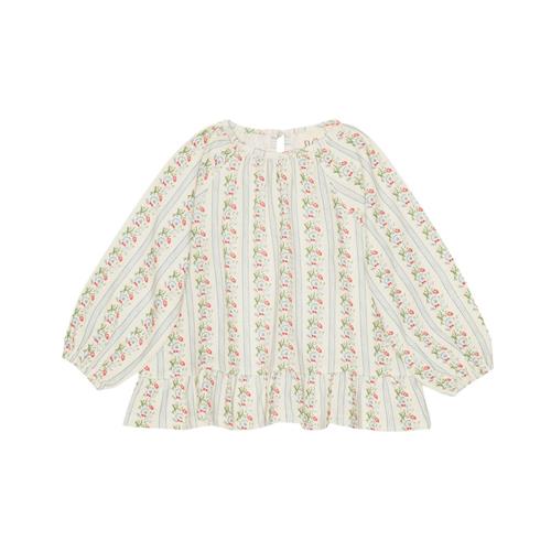 Flöss Abigail Bluse Soft White Bright Blue 86 cm  Blå  86 cm  Unisex