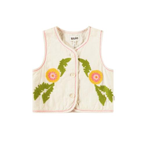 Molo Heather Vest Fancy Dandelion 110/116 cm  Beige  110/116 cm  kvinde