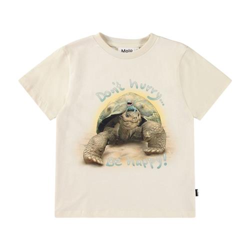 Molo Rame Short Sleeve T-Shirt Don't Hurry 116 cm  Beige  116 cm  mand