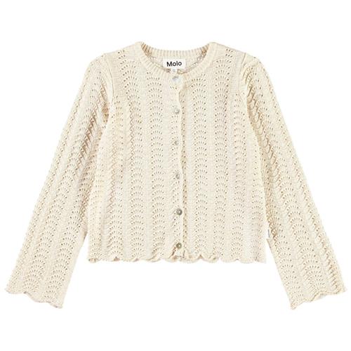 Molo Gigi Knitted Cardigan Sand Melange 98/104 cm  Beige  98/104 cm  kvinde