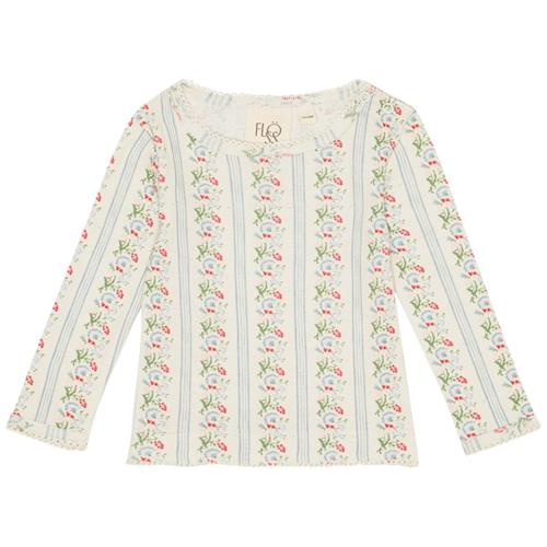 Flöss Abigail Bluse Soft White Bright Blue 62 cm  Blå  62 cm  Unisex