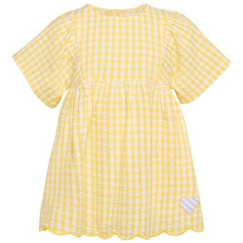 Sissel Edelbo Katrine MINI Kjole Yellow Checks | Gul | 3-4 years