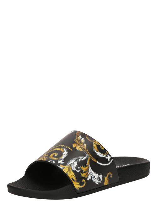 Versace Jeans Couture Pantoletter 'FONDO SHELLY'  gylden gul / sort / offwhite