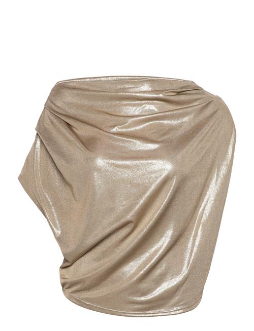 Foil-Print Jersey Off-The-Shoulder Top Lauren Ralph Lauren Gold