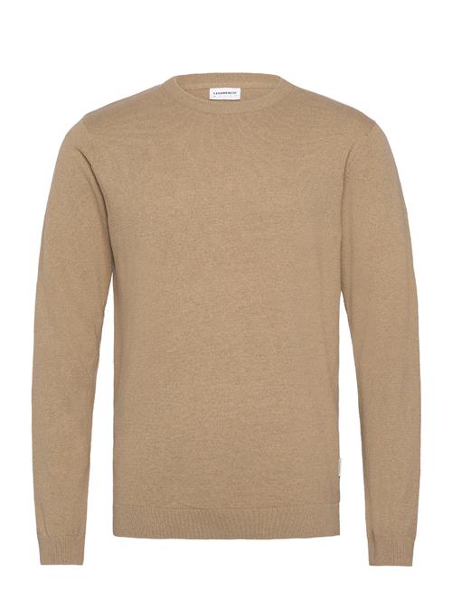 Se 100% Recycle Knit Round Neck Lindbergh Beige ved Booztlet