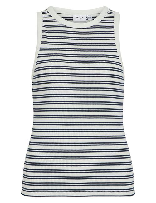 Se Visola S/L Tank Top - Noos Vila Navy ved Booztlet