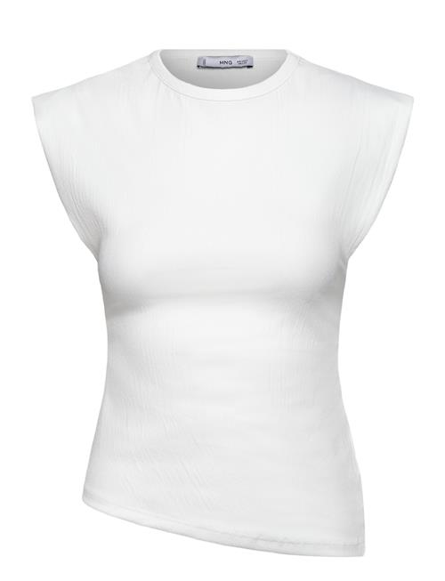 Draped Sleeveless T-Shirt Mango White