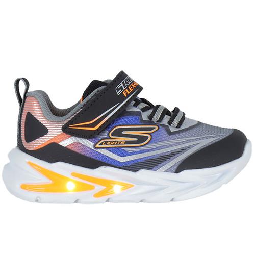 Skechers Sko m. Lys - Glow Ultra - Sort/Sølv