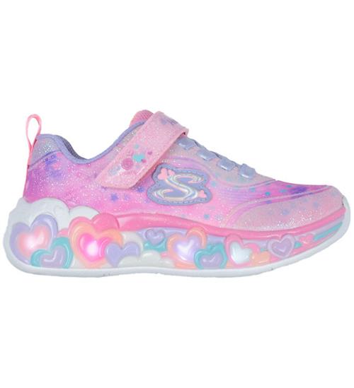 Skechers Sko m. Lys - Eternal Heart Lights - Lys Pink/Multi