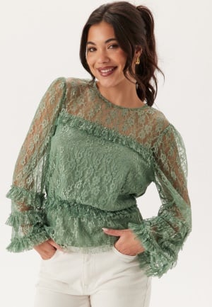 Happy Holly Lace Blouse Dusty green 52/54