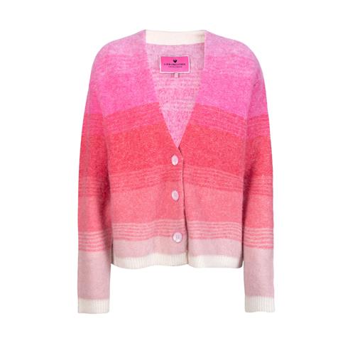 Se LIEBLINGSSTÜCK Cardigan 'Lori'  pink / melon / lys rød / offwhite ved About You