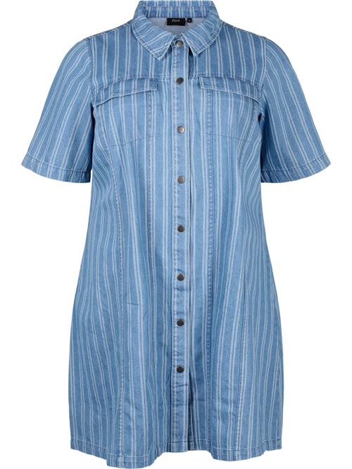 Zizzi Blusekjole 'Jebba'  blue denim / lyseblå