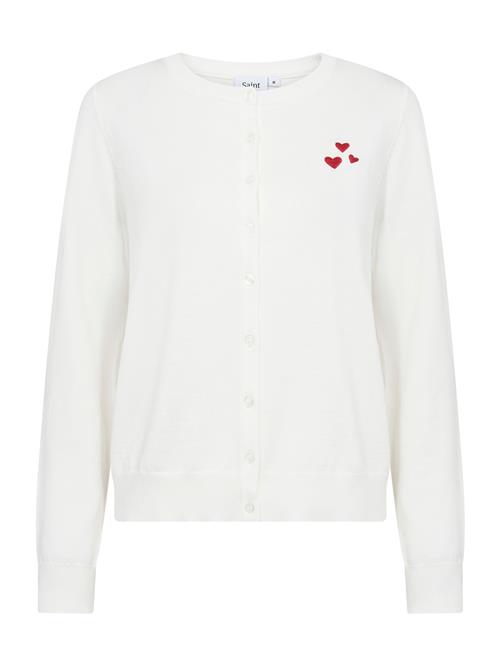 SAINT TROPEZ Cardigan 'ValentinaSZ'  rød / hvid