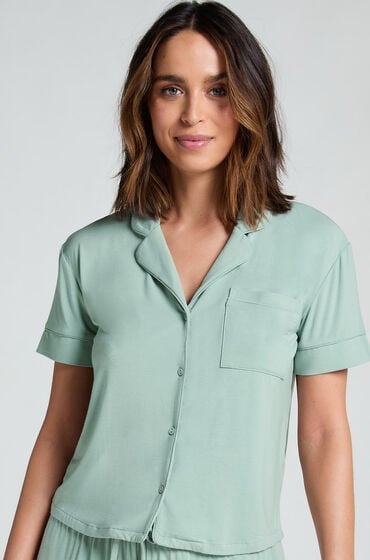 Hunkemöller Kortærmet jerseyjakke Essential Grøn