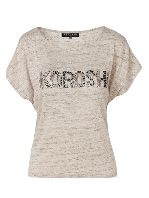 KOROSHI Shirts  beige-meleret / sort