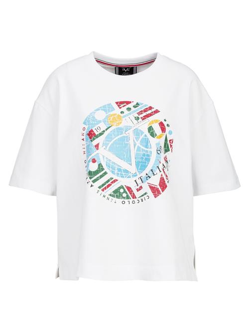 19V69 ITALIA Oversized bluse 'Petonia Tennis'  lyseblå / gul / rød / hvid
