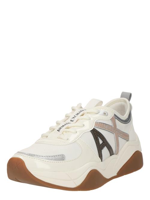 ARMANI EXCHANGE Sneaker low  beige / ecru / mørkebrun / sølv