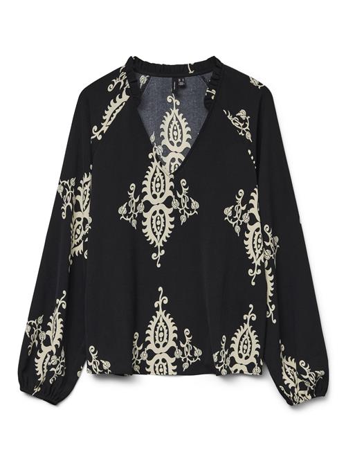 VERO MODA Shirts 'Que'  beige / sort
