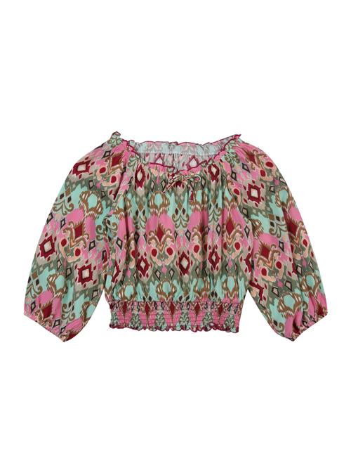 ONLY GIRLS Bluse 'KOGGlow'  brun / mint / pink / rød