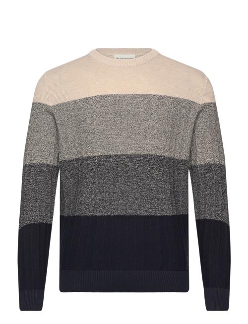 Structure Mix Crewneck Knit Tom Tailor Patterned