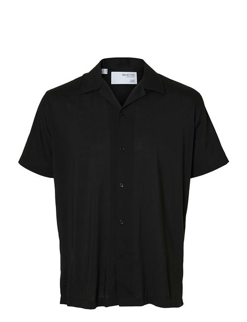 Slhregair Shirt Ss Mix G Camp Selected Black