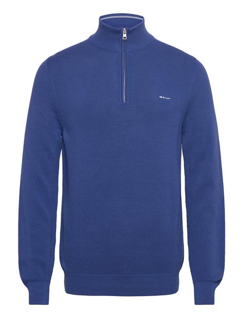 Cotton Pique Half Zip GANT Blue