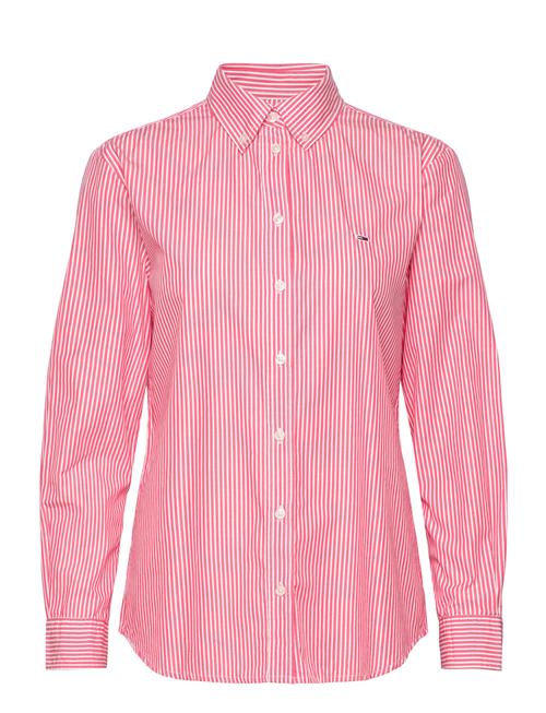 Tjw Reg Pinstripe Poplin Shirt Tommy Jeans Pink