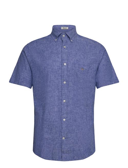 Reg Cotton Linen Ss Shirt GANT Blue