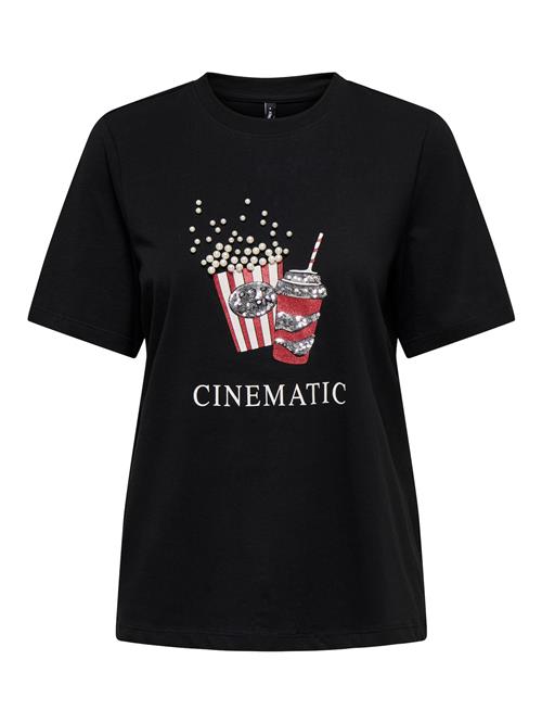 ONLY Shirts 'ONLBurst Popcorn'  rød / sort / sølv / hvid