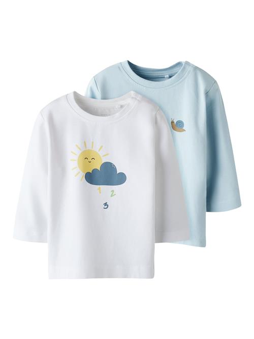 NAME IT Shirts 'NBMVacion'  lyseblå / gul / grøn / hvid