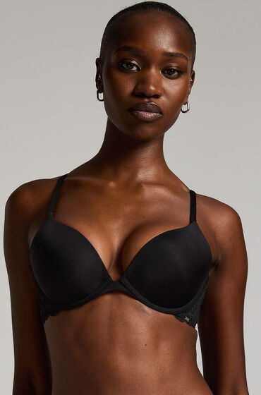 Hunkemöller Formstøbt push-up bøjle-bh Angie Sort