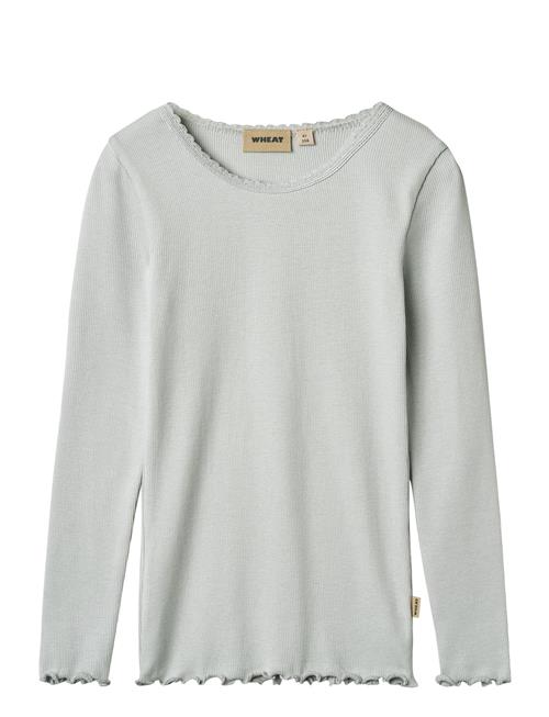 Rib T-Shirt Lace Ls Wheat Blue
