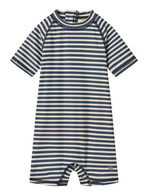 Swimsuit S/S Cas Wheat Navy