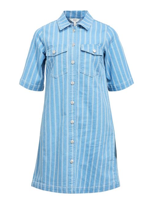 OBJECT Blusekjole 'OBJBRUCE MOLLIE'  blue denim / hvid