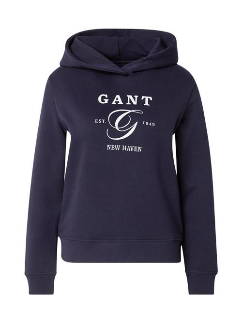 GANT Sweatshirt  mørkeblå / hvid
