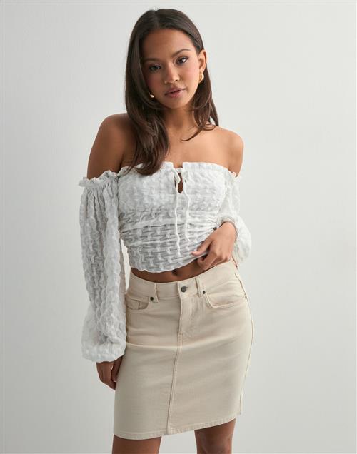 OBJECT - Beige - Objellen Hw Short Twill Skirt Noos