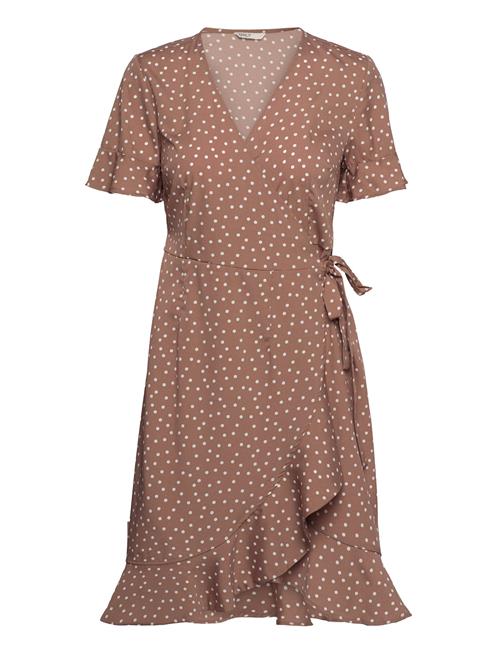 Onlolivia S/S Wrap Dress Wvn ONLY Brown