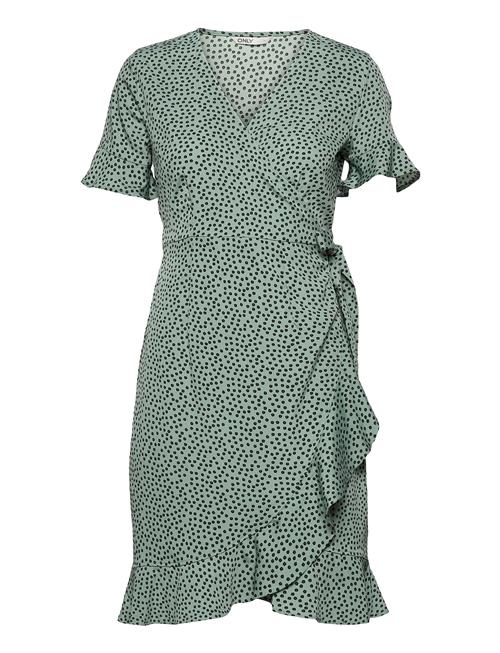 Onlolivia S/S Wrap Dress Wvn ONLY Green